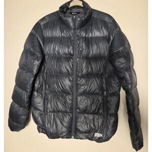 Eddie Bauer Womens L 650 Down Packable Lightweight Jacket Puffer Coat Black